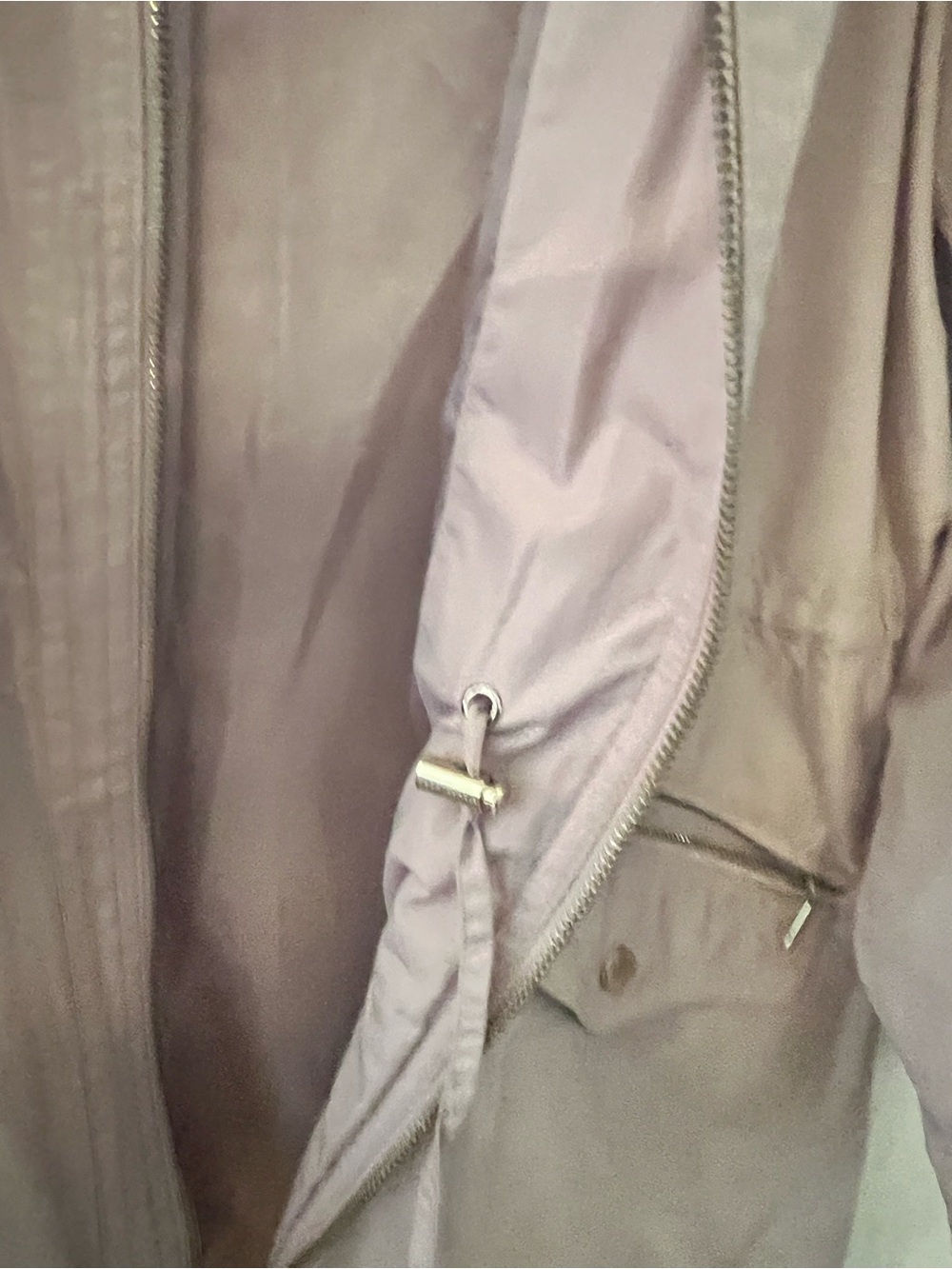 MICHAEL KORS Light Pink Women's  Cinched Waist Lightweight Hooded Jacket size XL - Picture 3 of 5